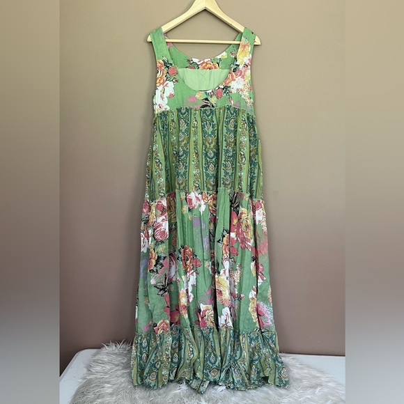 {Davi & Dani} Sleeveless Mixed Floral Boho Maxi Dress - Womens Medium - NWT - Picture 5 of 11